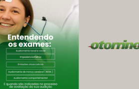 Entendendo os exames: Audiometria tonal e vocal, Impedanciometria, Emissões otoacústicas,Audiometria e tronco cerebral (BERA) e Audiometria comportamental destaque