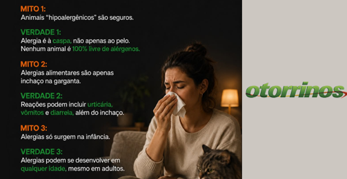 Mitos vc. Verdades sobre alergias destaque